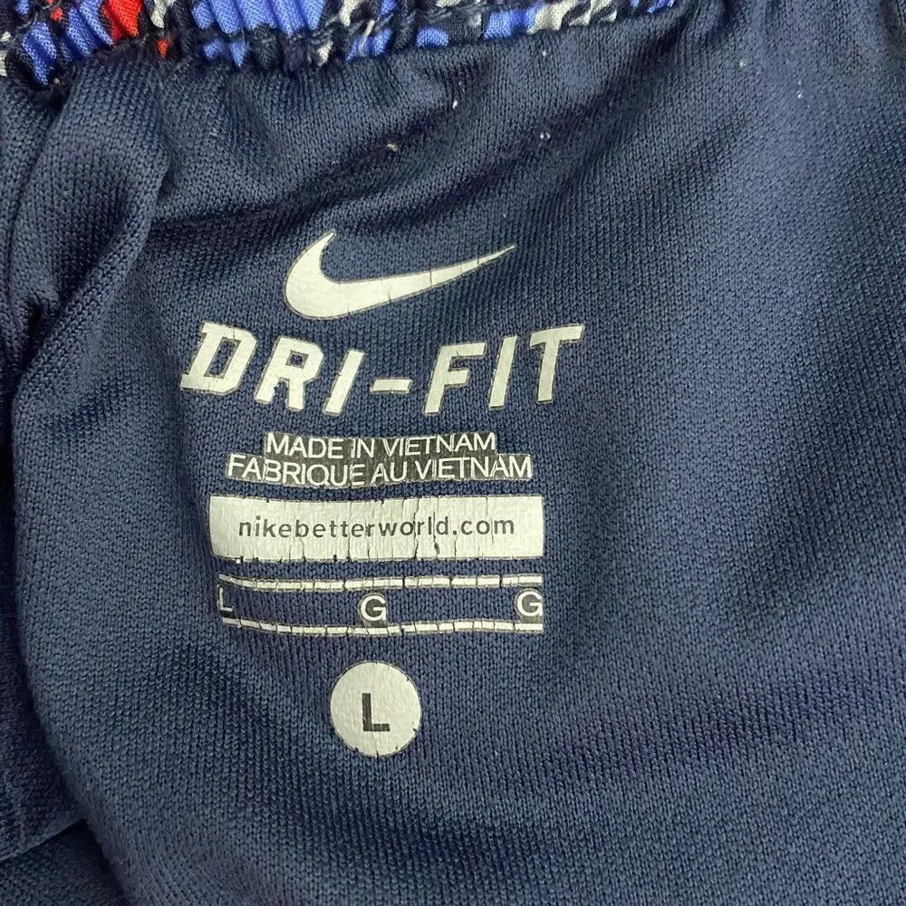 Nike Dri Fit Tempo Shorts Kids Size Large Blue Red